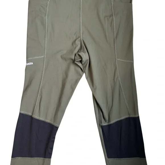 Patagonia Running Tights SizeS Olive Green - Picture 2 of 3